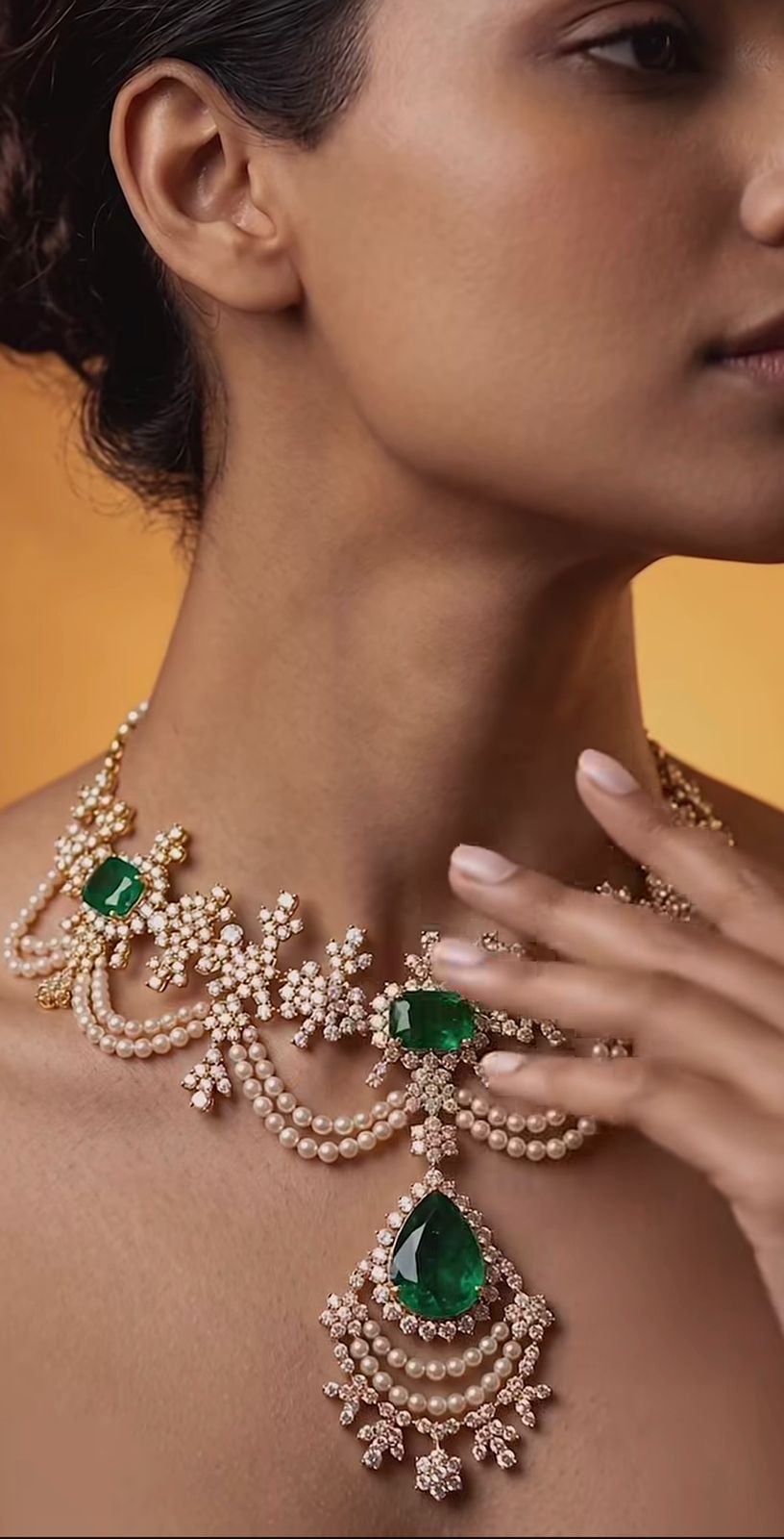 Portrait with green necklace